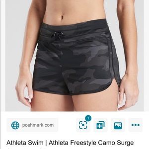 Athleta Freestyle Camo Surge swim shorts